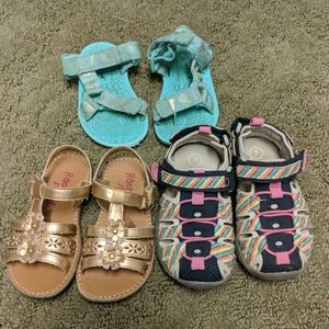 Size 6-7 girl sandal lot
